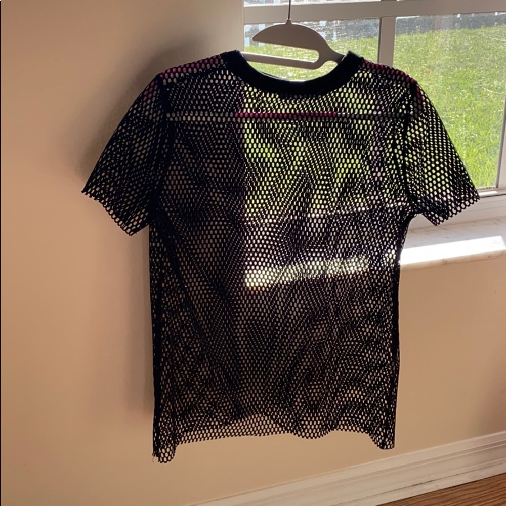 Missguided fishnet t-shirt